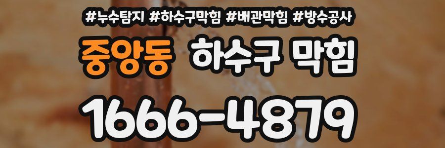 중앙동 하수구 막힘