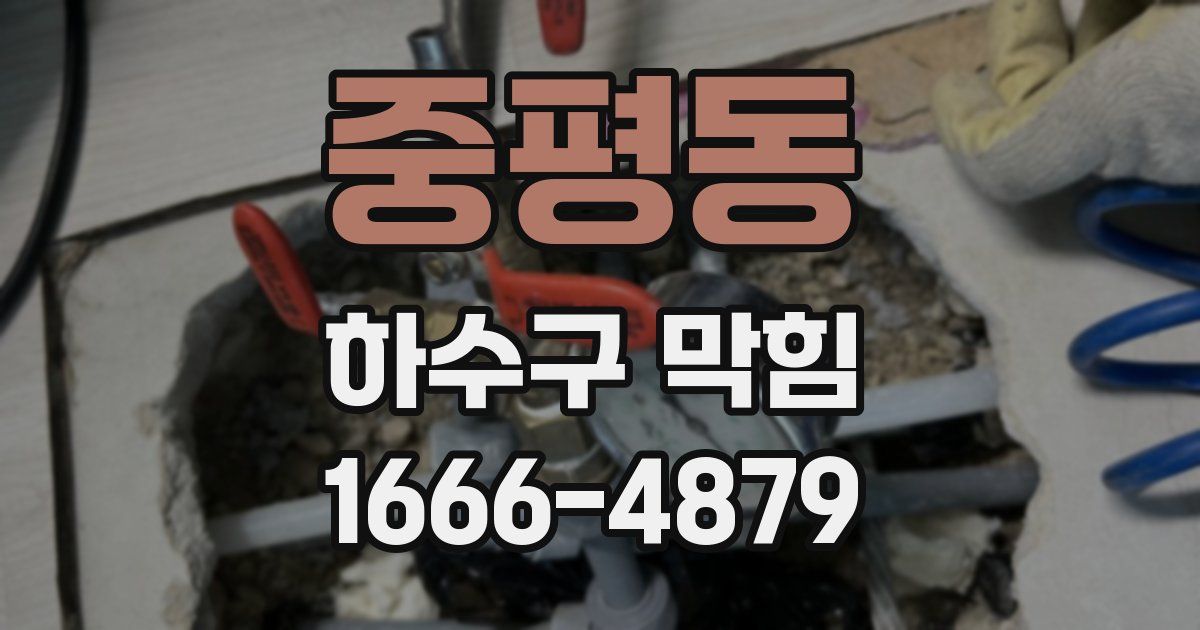 중평동 하수구 막힘