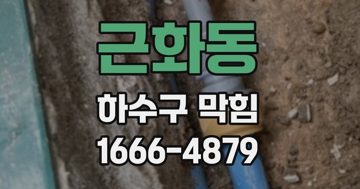 근화동 하수구 막힘