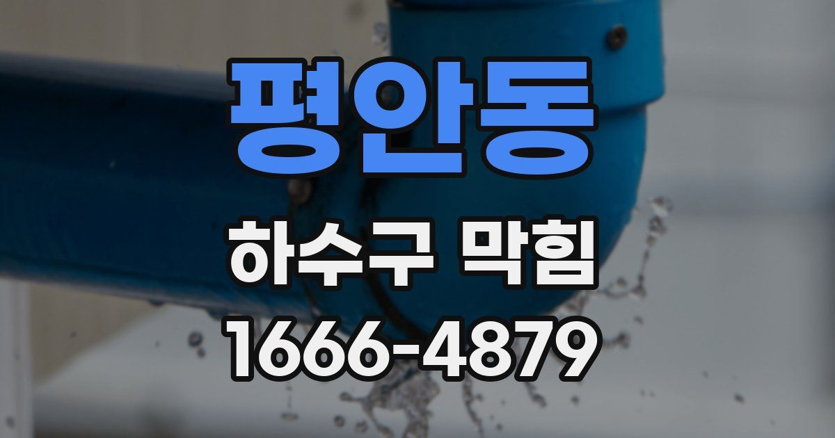 평안동 하수구 막힘
