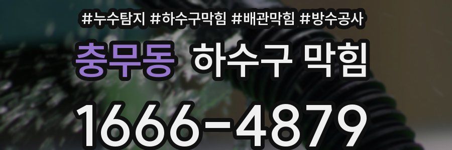 충무동 하수구 막힘