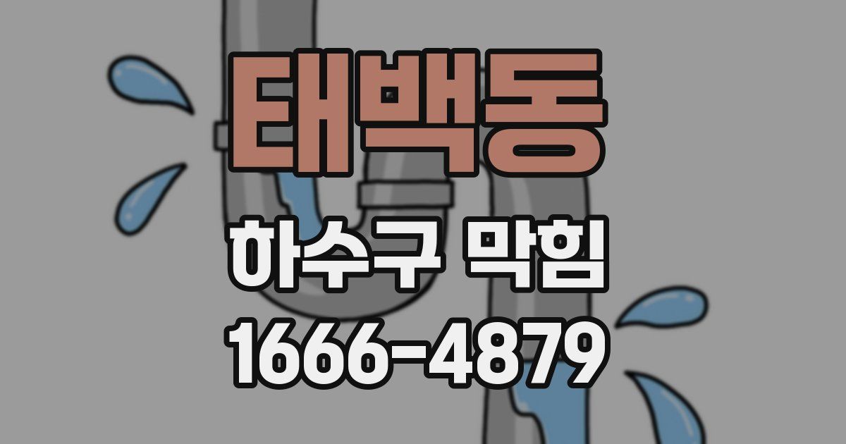 태백동 하수구 막힘