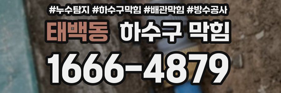 태백동 하수구 막힘