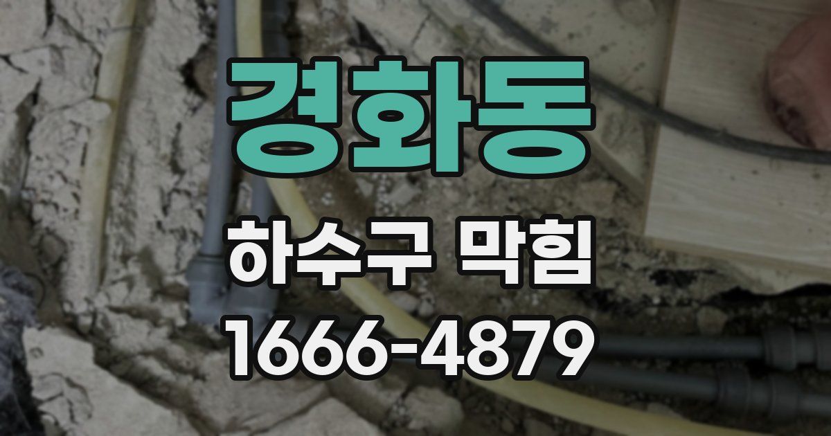 경화동 하수구 막힘