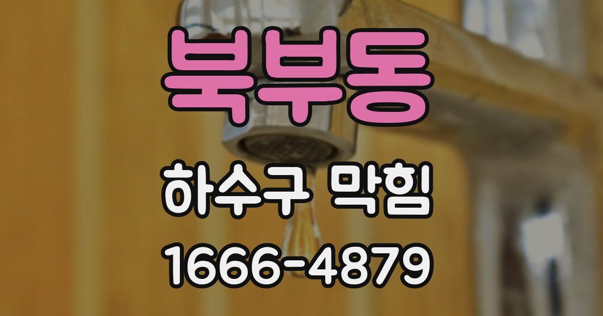 북부동 하수구 막힘