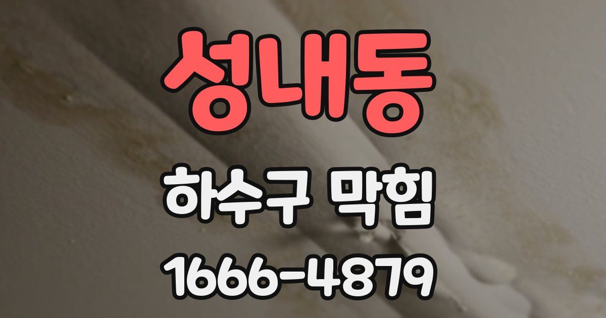 성내동 하수구 막힘