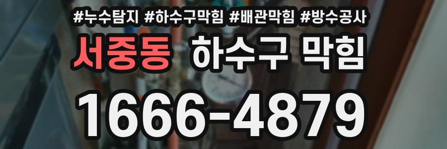 서중동 하수구 막힘