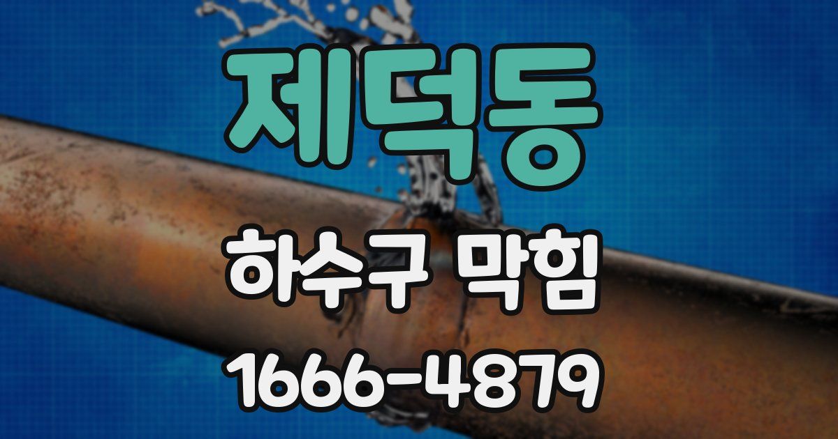 제덕동 하수구 막힘