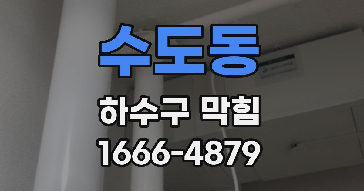 수도동 하수구 막힘