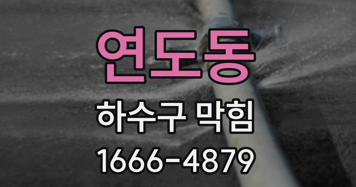 연도동 하수구 막힘