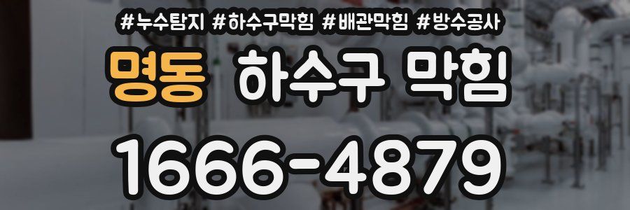 명동 하수구 막힘