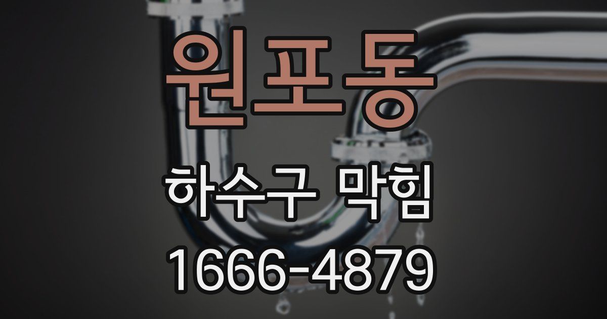 원포동 하수구 막힘