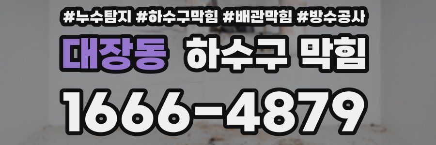 대장동 하수구 막힘
