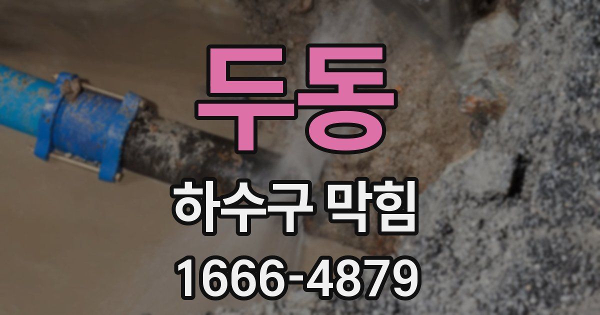 두동 하수구 막힘
