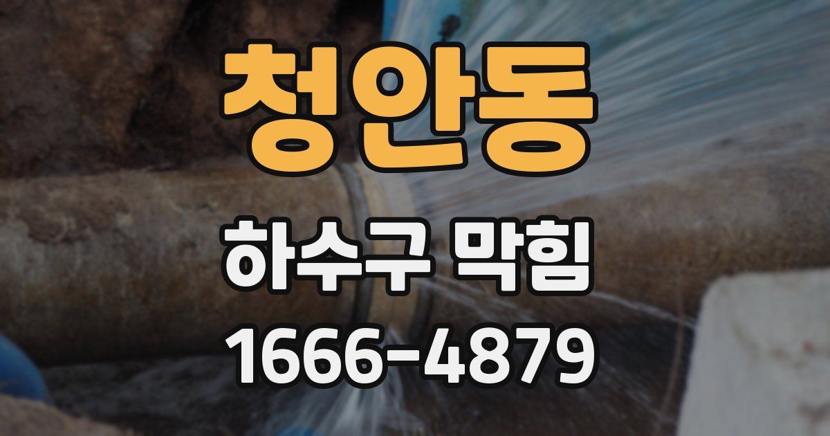 청안동 하수구 막힘