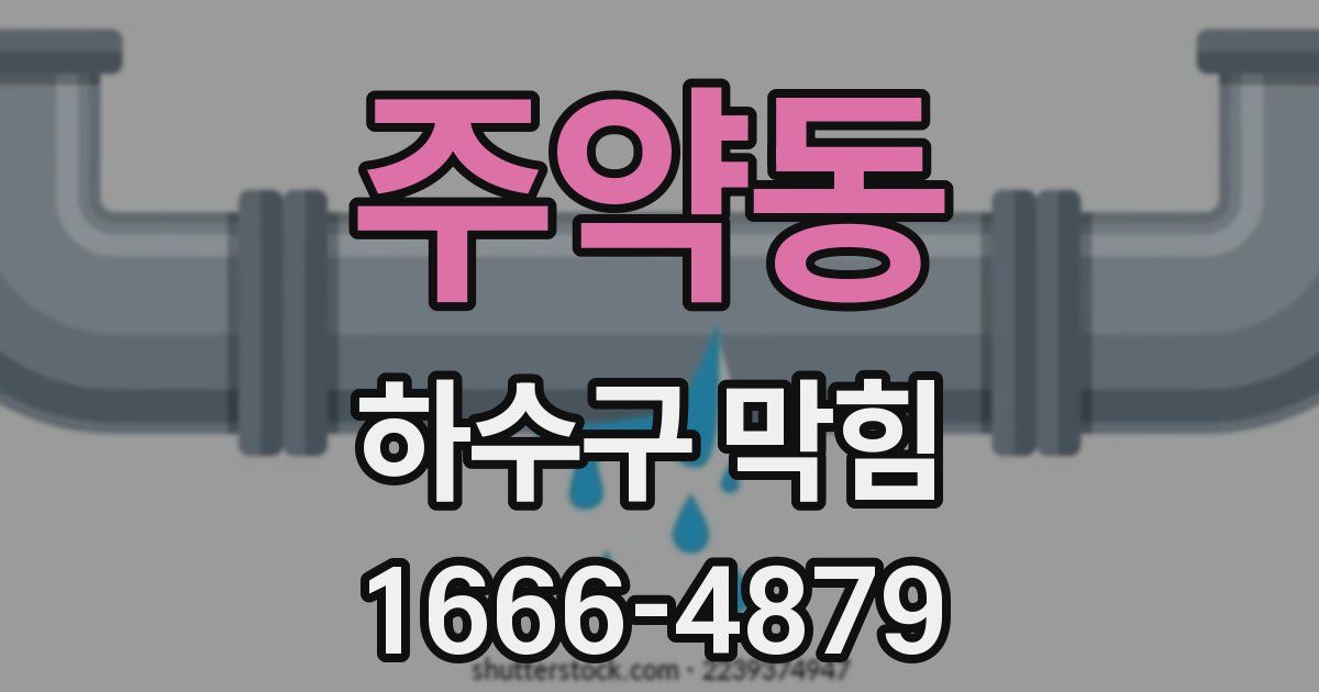 주약동 하수구 막힘
