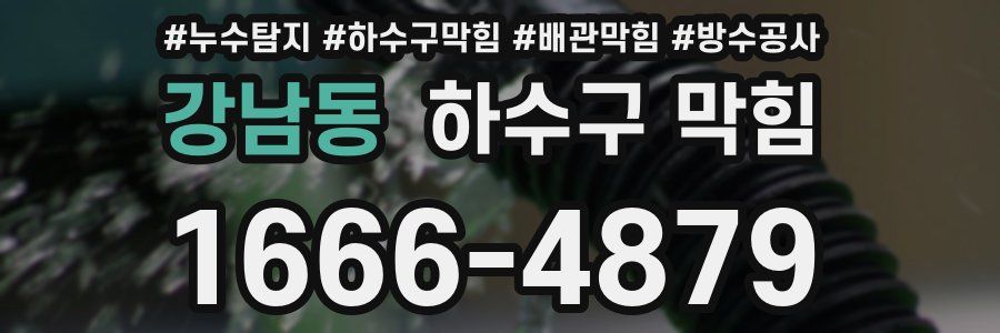 강남동 하수구 막힘