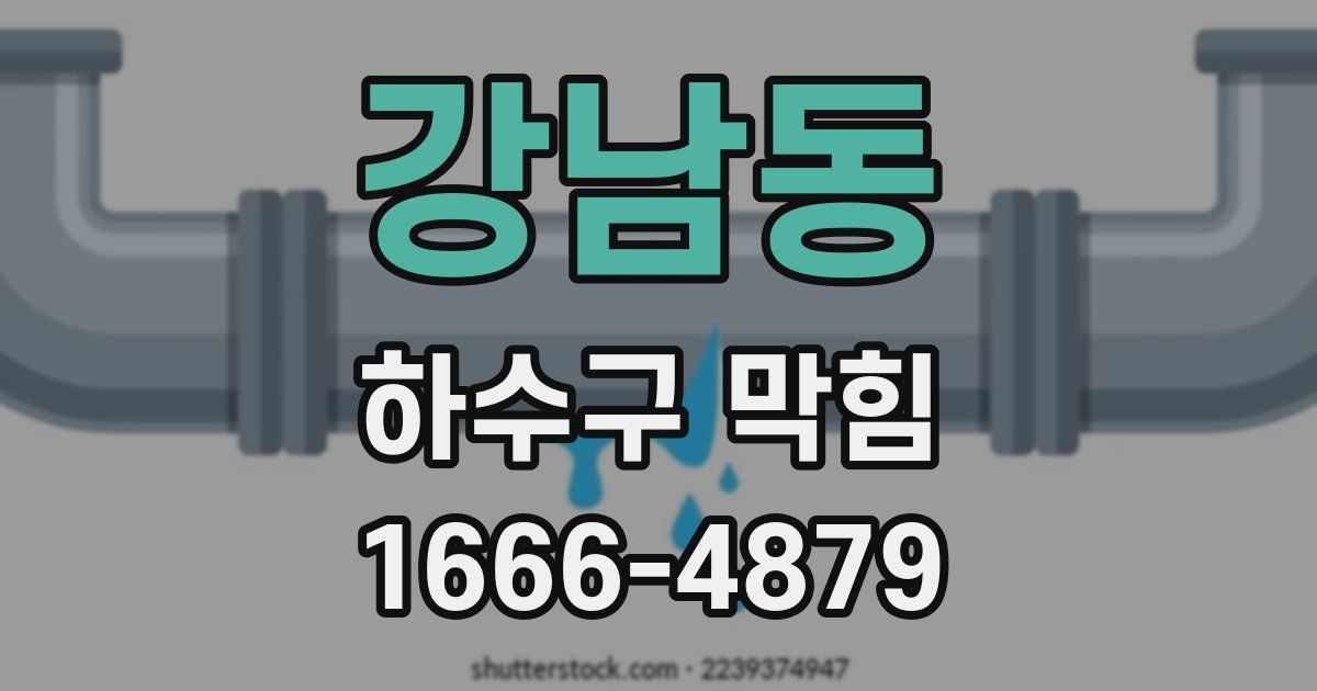 강남동 하수구 막힘