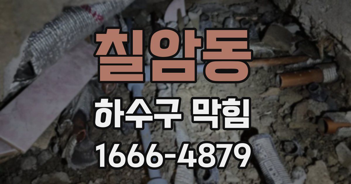 칠암동 하수구 막힘