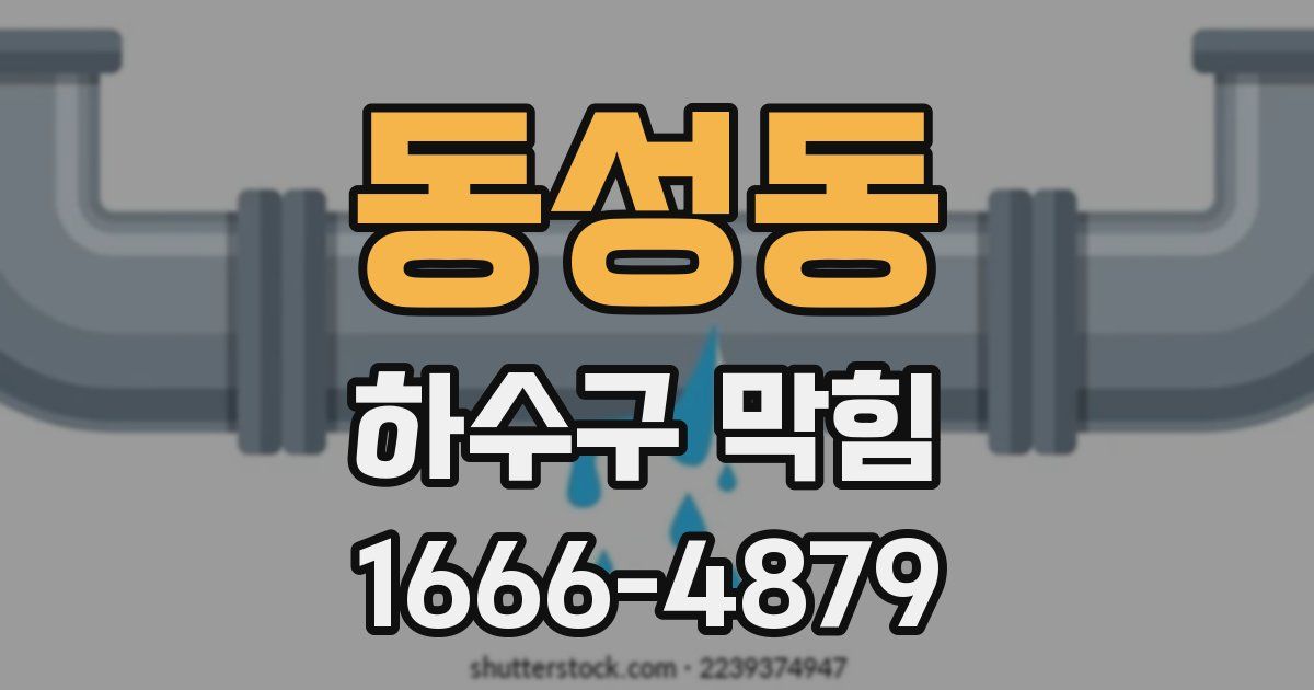 동성동 하수구 막힘