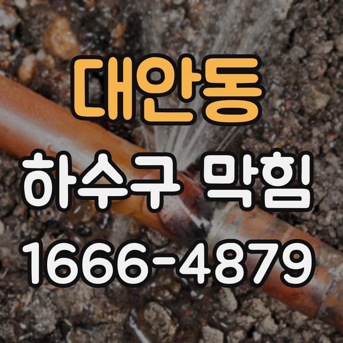 대안동 하수구 막힘