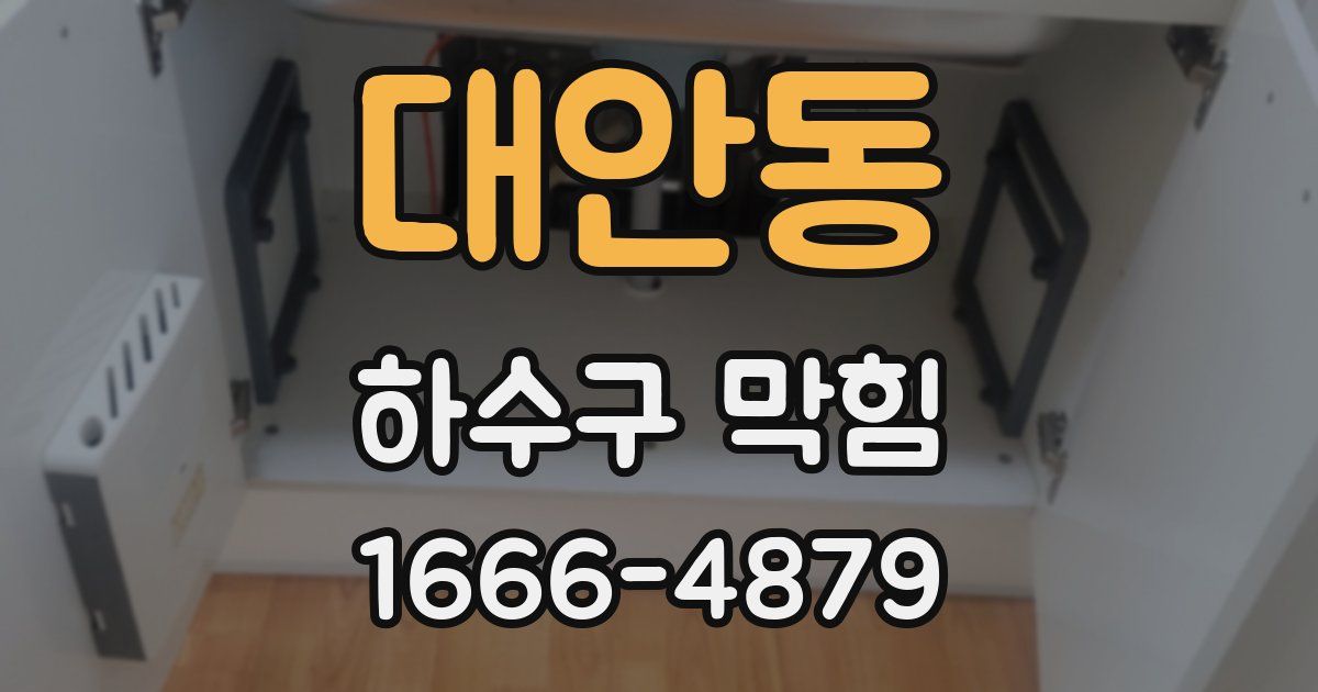 대안동 하수구 막힘