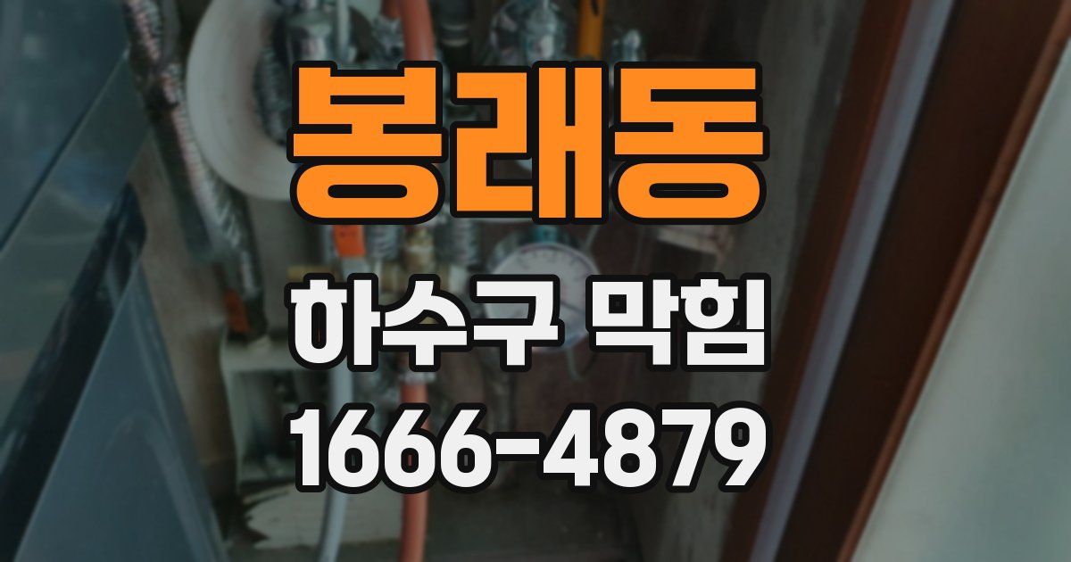 봉래동 하수구 막힘