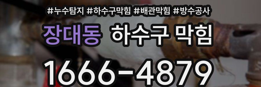 장대동 하수구 막힘