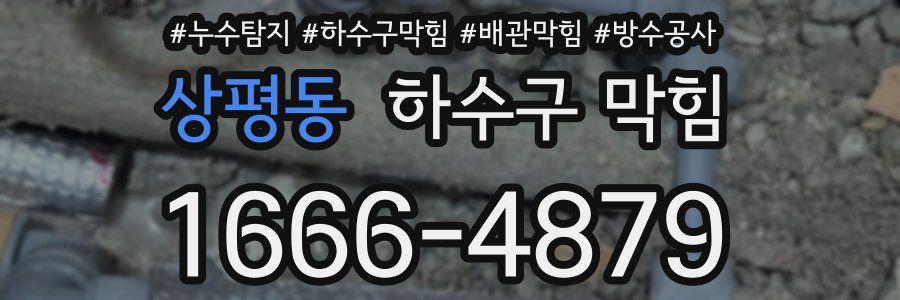 상평동 하수구 막힘
