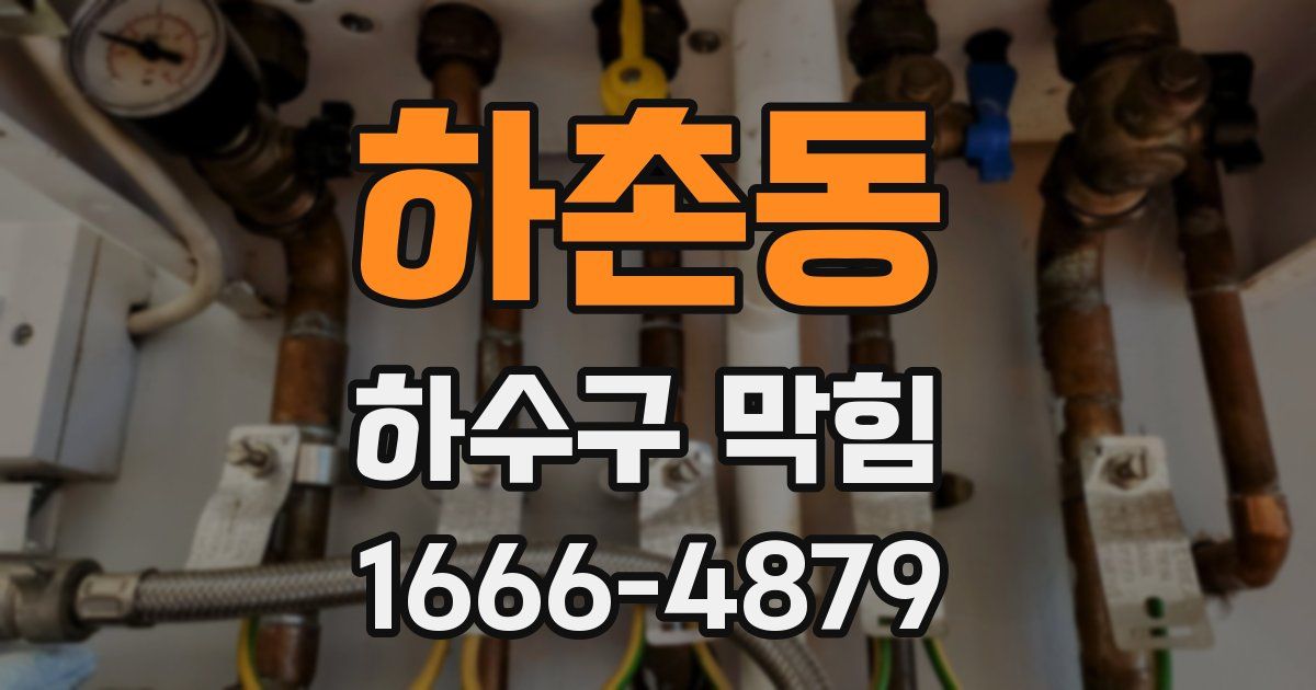 하촌동 하수구 막힘
