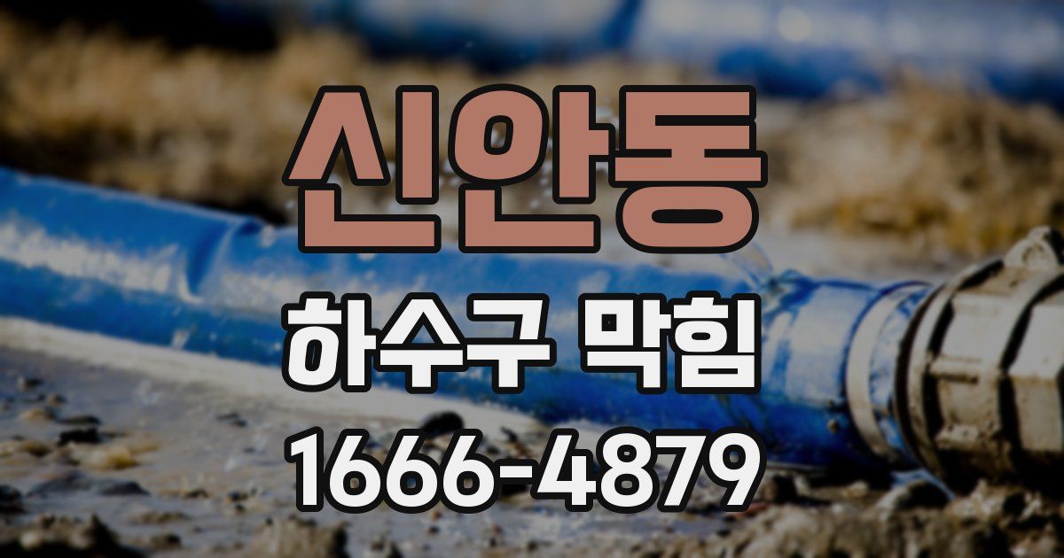 신안동 하수구 막힘