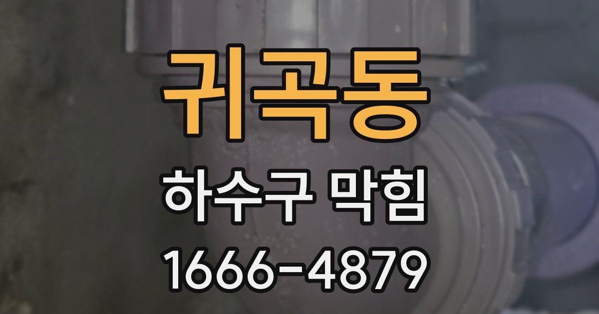 귀곡동 하수구 막힘