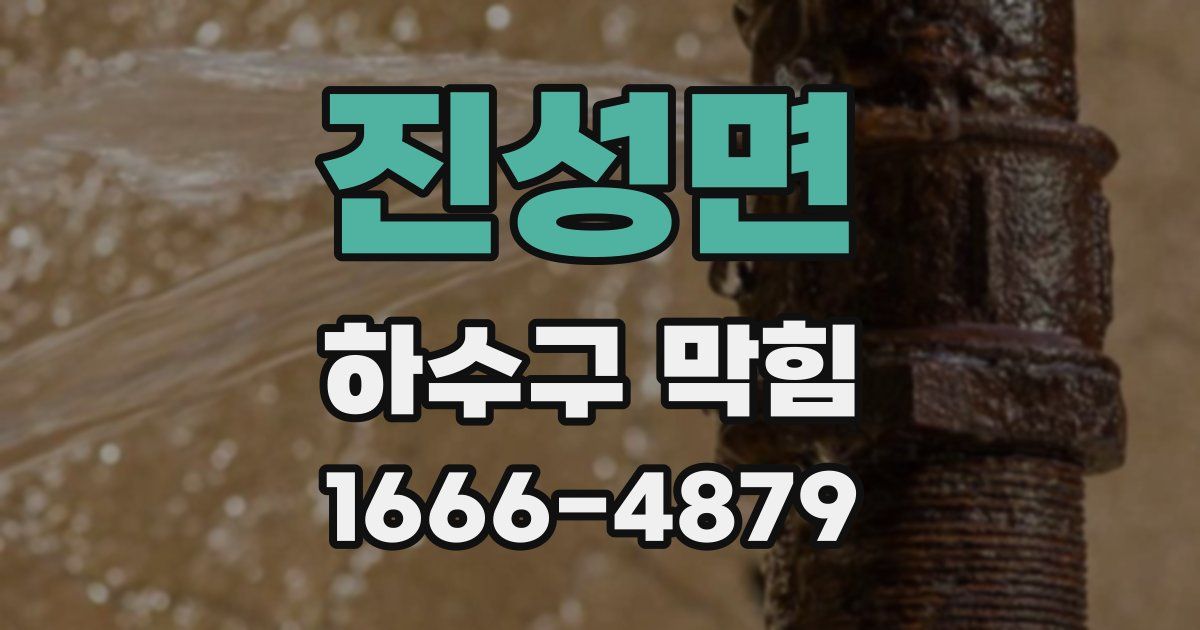 진성면 하수구 막힘