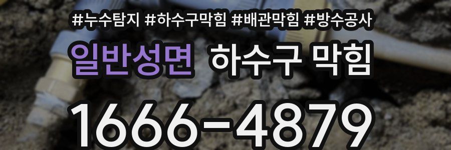 일반성면 하수구 막힘