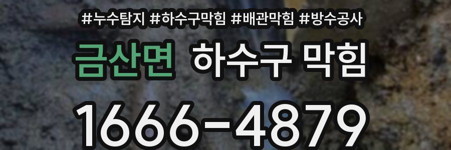 금산면 하수구 막힘