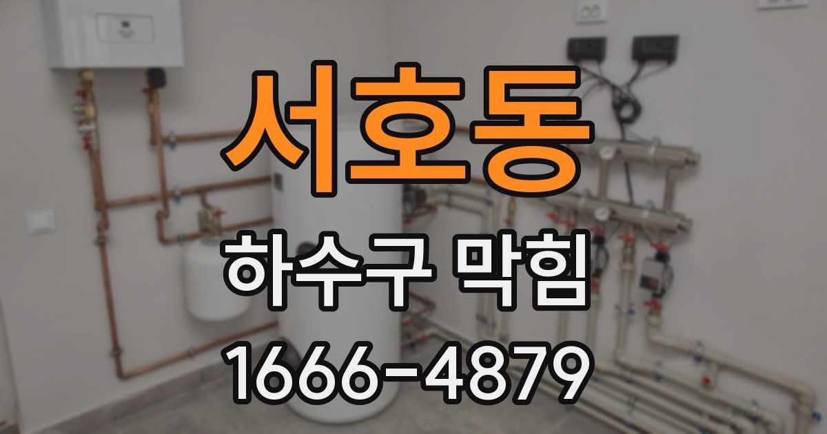 서호동 하수구 막힘