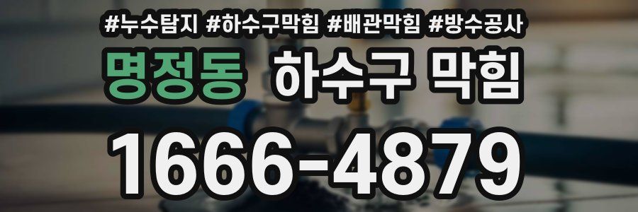명정동 하수구 막힘
