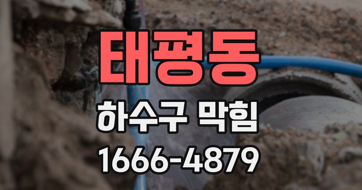 태평동 하수구 막힘
