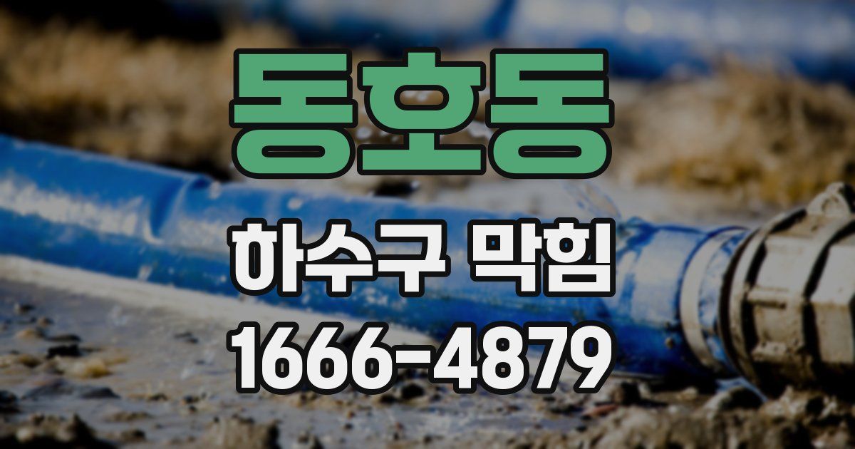 동호동 하수구 막힘