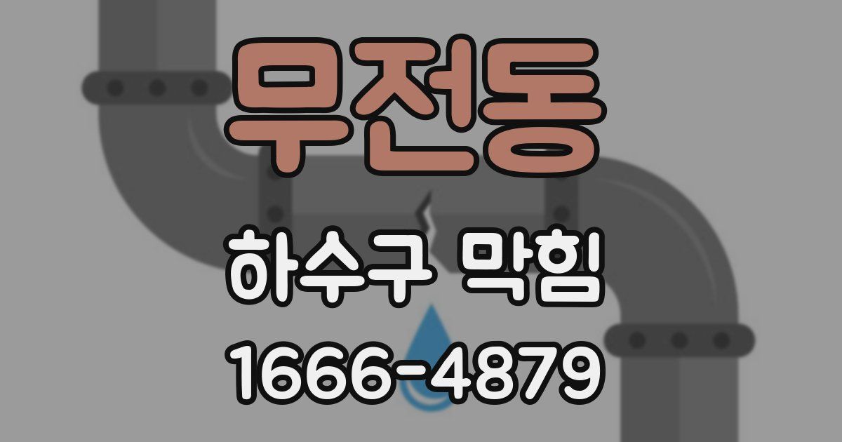 무전동 하수구 막힘