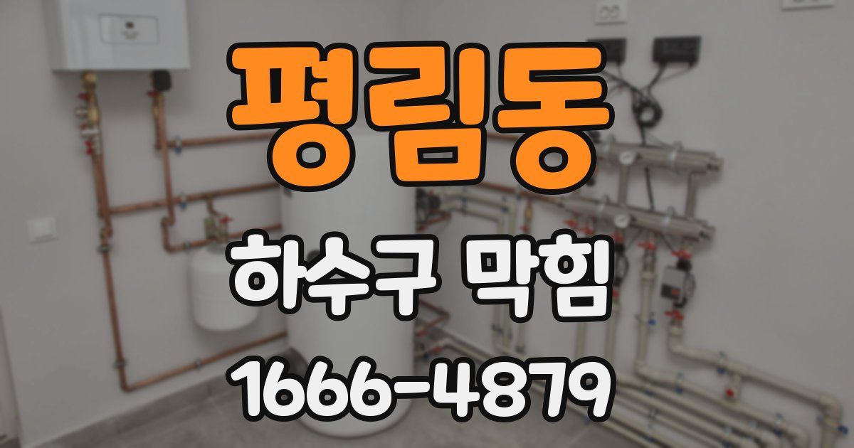 평림동 하수구 막힘