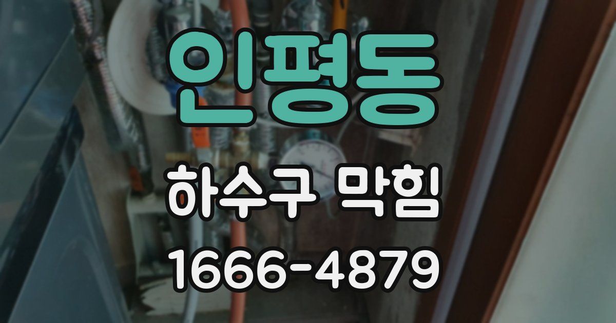 인평동 하수구 막힘