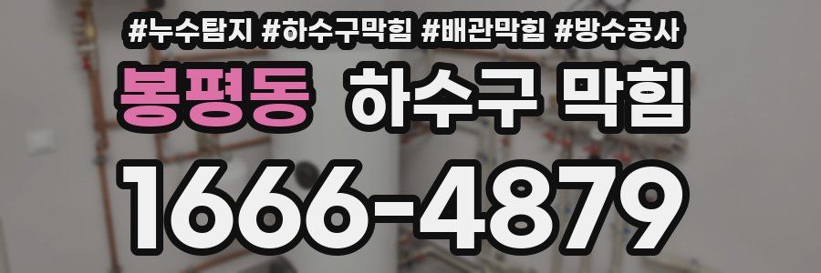 봉평동 하수구 막힘