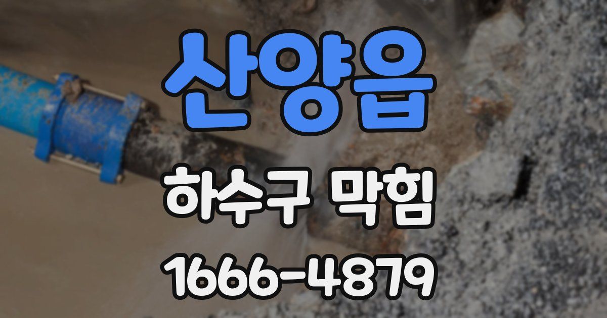 산양읍 하수구 막힘