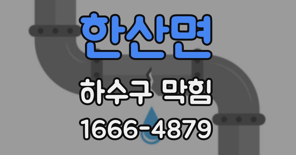 한산면 하수구 막힘