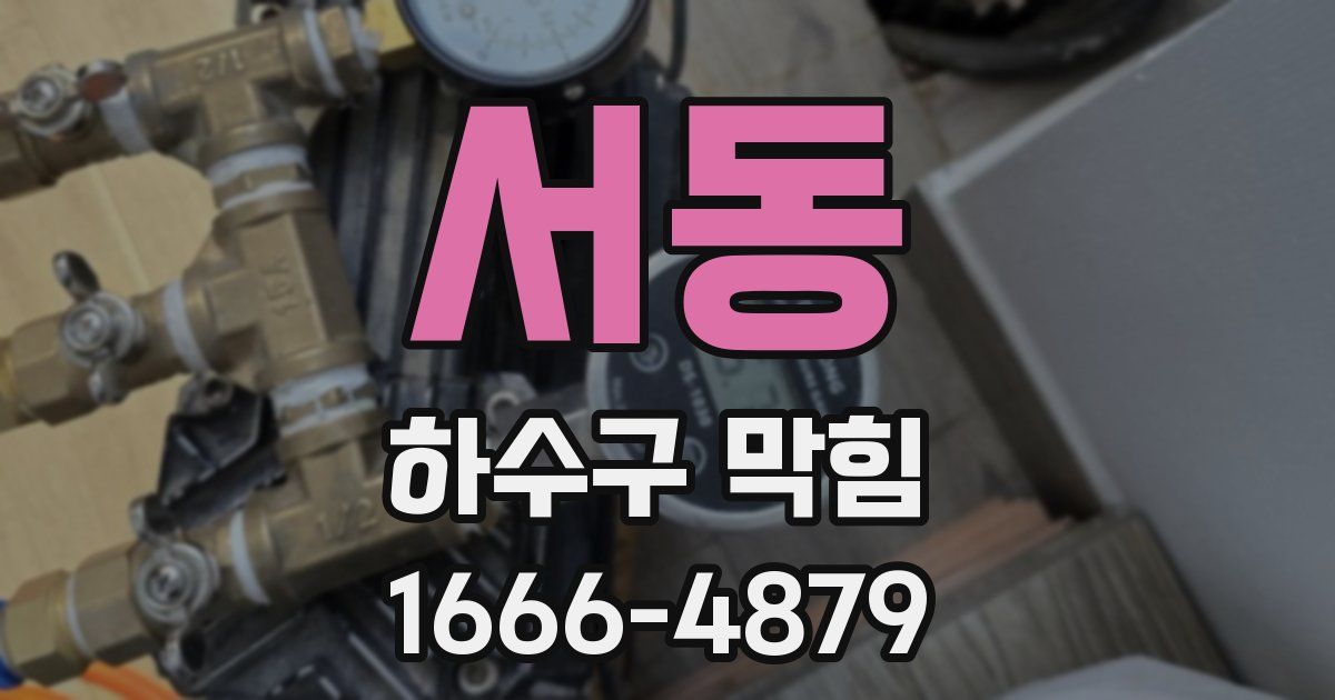 서동 하수구 막힘