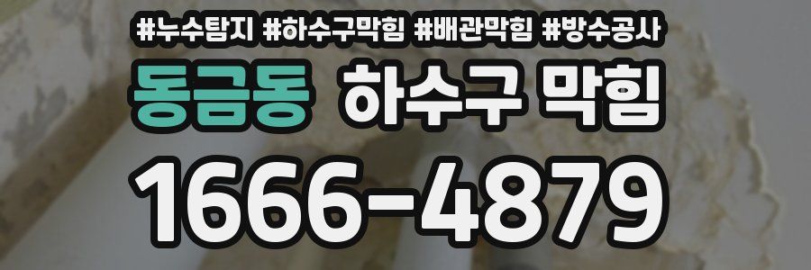동금동 하수구 막힘