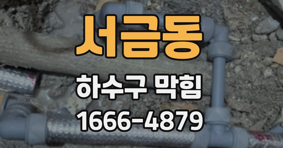 서금동 하수구 막힘