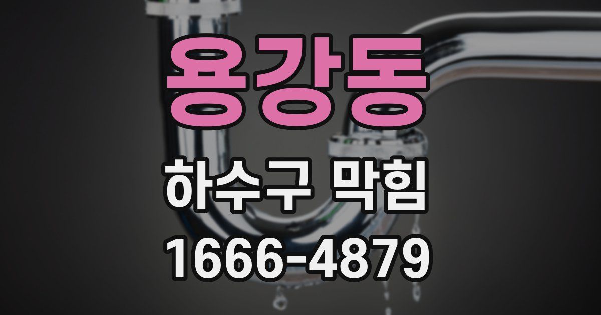 용강동 하수구 막힘