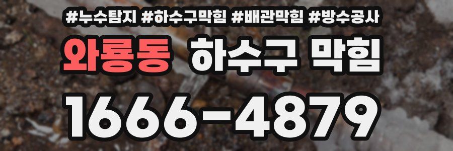 와룡동 하수구 막힘